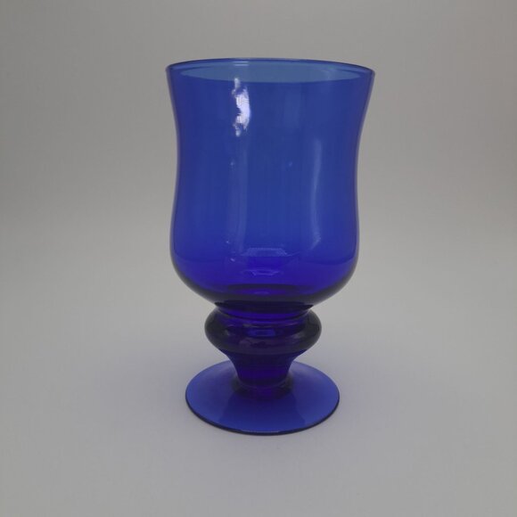Nancy Calhoun Sapphire Blue Water Goblet - Picture 9 of 10